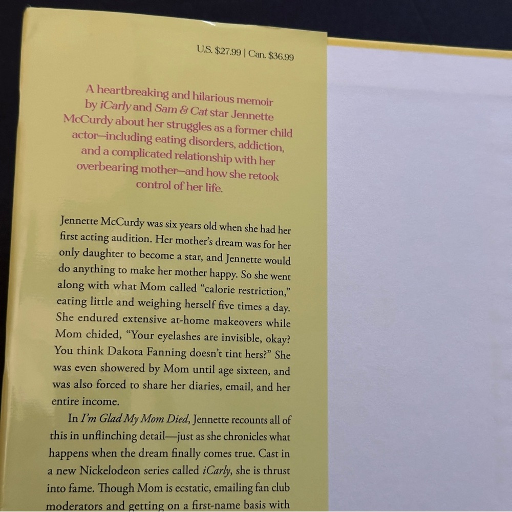 I'm Glad My Mom Died by Jennette McCurdy | Memoir | Hardcover Book - Picture 7 of 11
